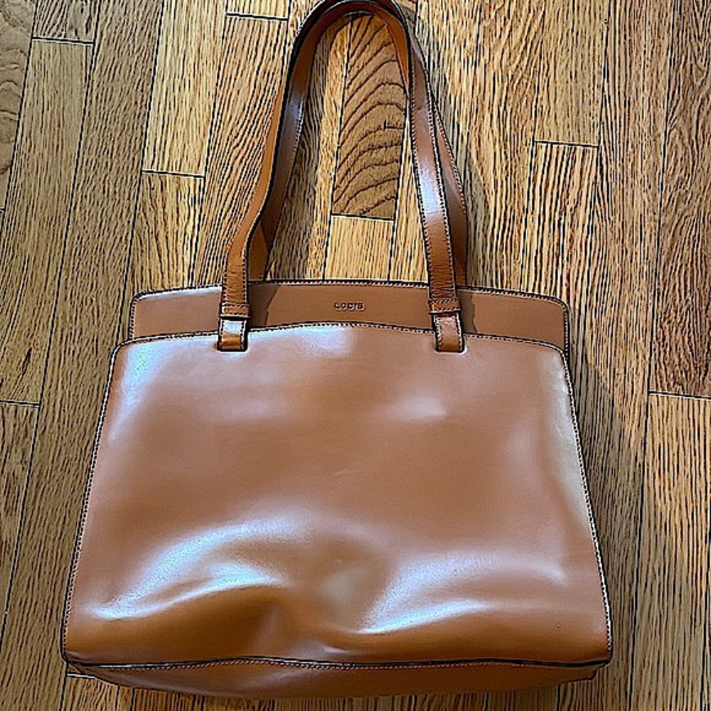 LODIS, Under Lock & Key, RFID, all leather tote in Toffee, excellent condition